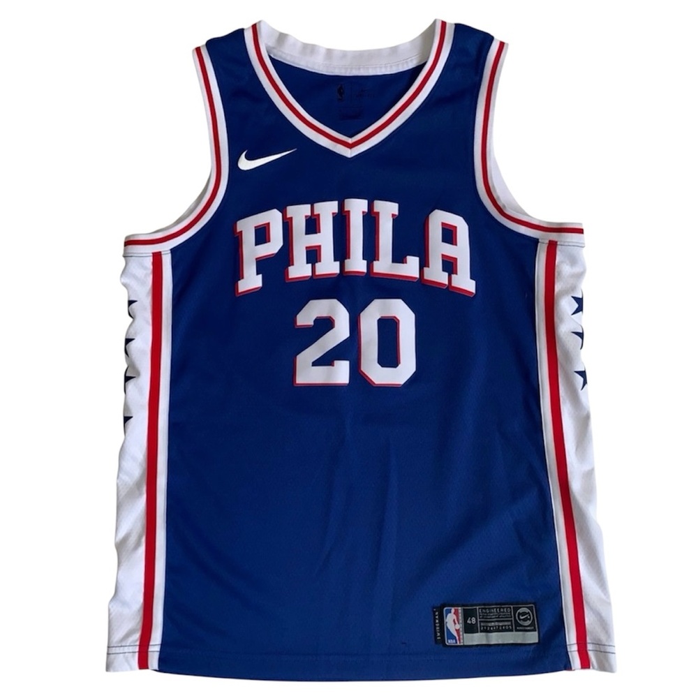 Philadelphia 76ers SIXERS Basketball Jersey NBA NIKE PHILA 20 FULTZ Mens L